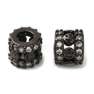 Rack Plating Brass Cubic Zirconia Beads KK-Z033-26B-1