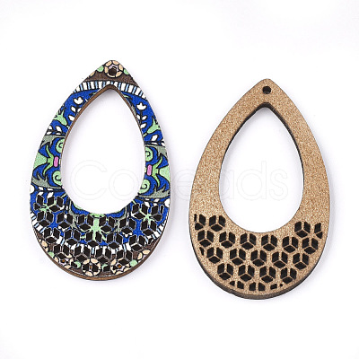 Printed Basswood Pendants X-WOOD-S045-003A-1