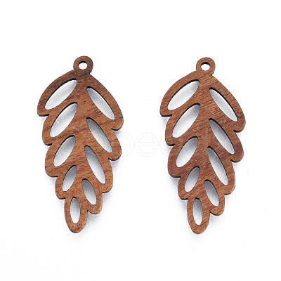 Natural Walnut Wood Pendants WOOD-N011-015-1