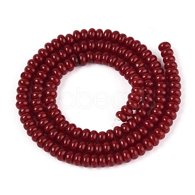 Opaque Spray Painted Glass Beads LS-GLAA-ZX008-4mm-18O-1