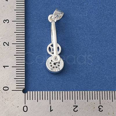 Rack Plating Brass Micro Pave Cubic Zirconia Ice Pick Pinch Bails KK-F873-19S-1
