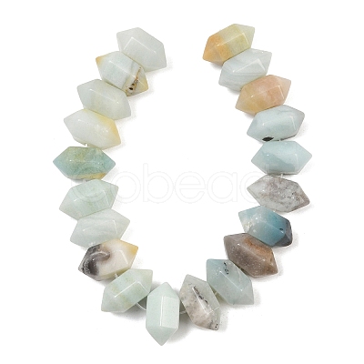 Natural Flower Amazonite Double Terminated Point Beads Strands G-T142-93-1