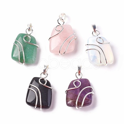 Natural & Synthetic Mixed Stone Pendants G-I220-D-1