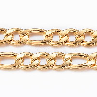 Ion Plating(IP) 304 Stainless Steel Figaro Chains CHS-H009-32G-1