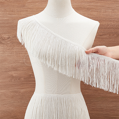 10 Yards Polyester Tassel Lace Ribbons OCOR-WH0045-23B-01-1