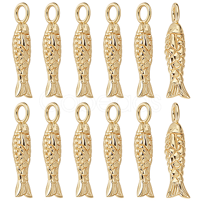 12Pcs Brass Pendants KK-BC0015-37-1