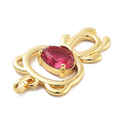 Rack Plating Brass Glass Pendants KK-Z071-46G-01-1