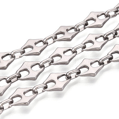 304 Stainless Steel Rhombus Link Chains CHS-Q009-01P-1