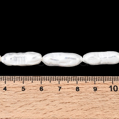Electroplated Glass Shell Pearl Beads Strands BSHE-B009-C01-7x21mm-1