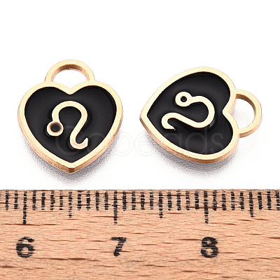 Light Gold Plated Alloy Enamel Pendants ENAM-R136-30-22-1