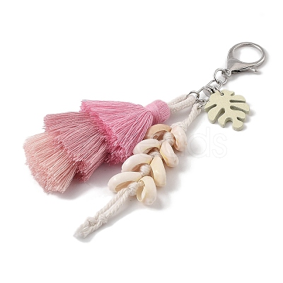 Handmade Macrame Nylon Thread Pendant Decorations HJEW-P019-11P-02-1
