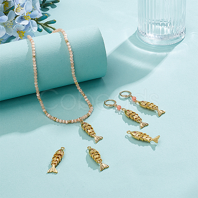 6Pcs Brass Pendants KK-BC00015-48A-1