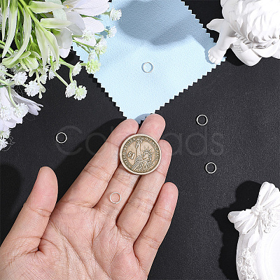 5Pcs 925 Sterling Silver Split Jump Rings STER-BBC0009-45C-1