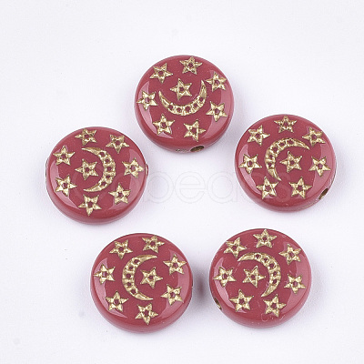 Plating Acrylic Beads PACR-T008-03B-1