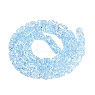Transparent Crackle Glass Beads Strands GLAA-NH0001-04-A08-1
