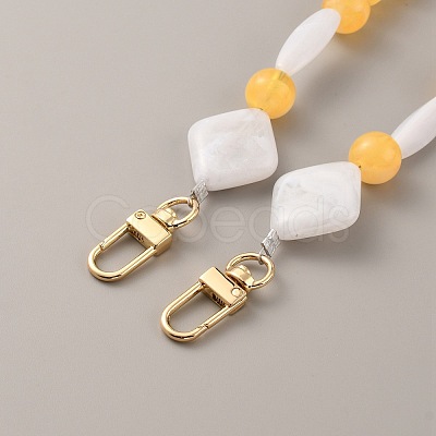 Resin Imitation Gemstone Beaded Bag Handles FIND-WH0033-63LG-06-1