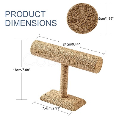 T Bar Straw Rope Bracelet/Bangle Display Stands BDIS-N019-03-1