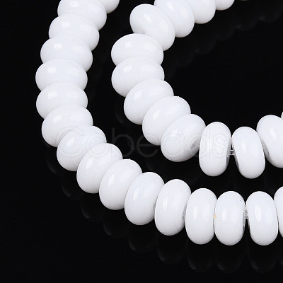 Opaque Solid Color Glass Beads Strands GLAA-ZX008-4mm-18G-1