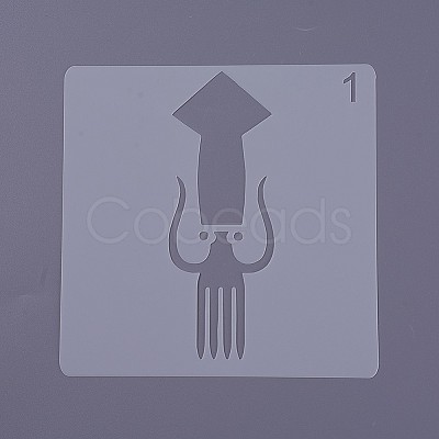 Kids Cartoon Plastic Hollow Drawing Stencil DIY-F025-B07-1