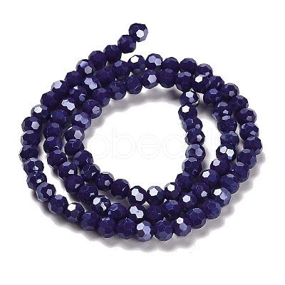 Electroplate Opaque Glass Beads Strands EGLA-A035-P4mm-A09-1