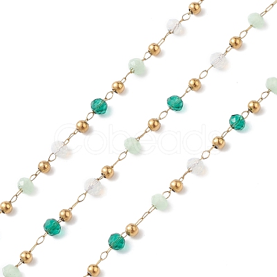 Handmade Glass Beaded Chains CHS-P016-45G-04-1