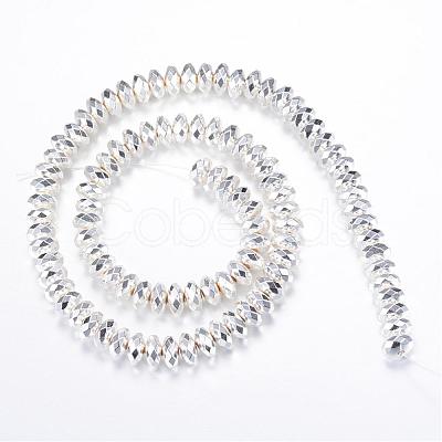 Electroplate Non-magnetic Synthetic Hematite Bead Strands G-Q465-13S-1