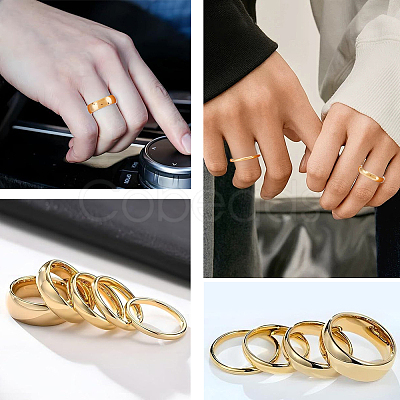 18Pcs 18 Styles 201 Stainless Steel Finger Rings RJEW-SC0001-37G-1