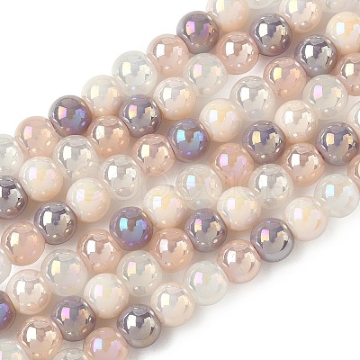 Electroplate & Gradient Color Glass Beads Strands LAMP-M023-03-02-1