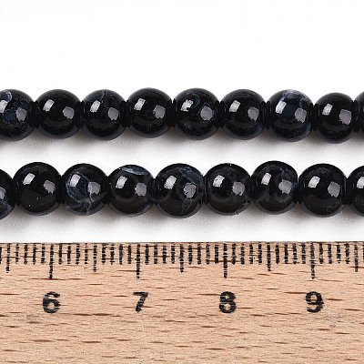Baking Paint Glass Beads X1-DGLA-N003-6mm-A10-1