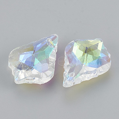 Plated Faceted Leaf Glass Beads LS-EGLA-S100-02-1