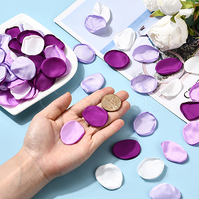 Polyester Artificial Rose Flower Petals AJEW-WH20067-107A-1
