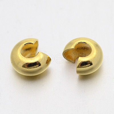 Mixed Style Brass Crimp Beads Covers KK-X0034-1