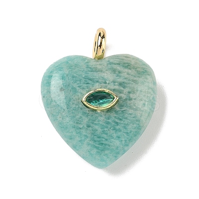 Natural Amazonite Pendants G-P585-03G-10-1