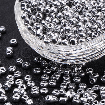 12/0 Electroplate Glass Seed Beads SEED-Q003-02-1