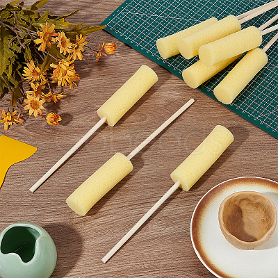 8Pcs Clay Pottery Sponge Stand AJEW-BC0009-64B-1