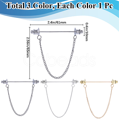 Zinc Alloy Hanging Chain Brooches FIND-GF0006-87D-1