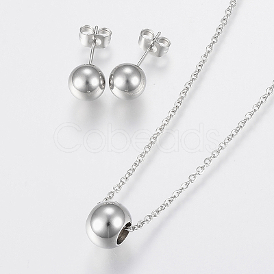 304 Stainless Steel Jewelry Sets SJEW-H122-03-1