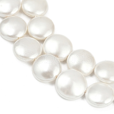 Electroplated Shell Pearl Beads Strands BSHE-G027-13D-1