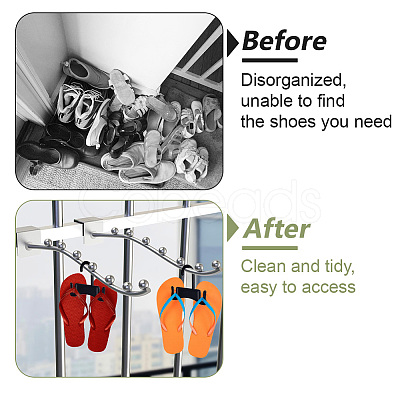 PP Plastic Slippers Hook Hangers FIND-WH0366-019-1