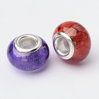 Large Hole Rondelle Acrylic European Beads OPDL-X0003-1
