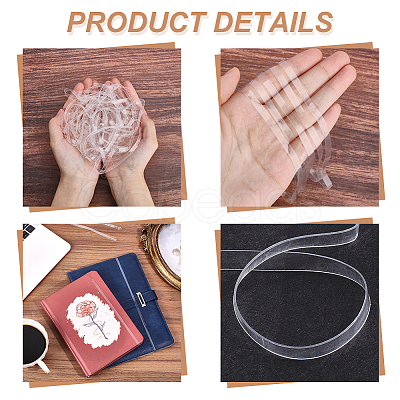 Transparent TPU Rubber Binding Band AJEW-NB0008-13A-1
