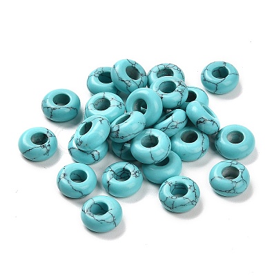 Synthetic Turquoise European Beads G-R488-02J-1