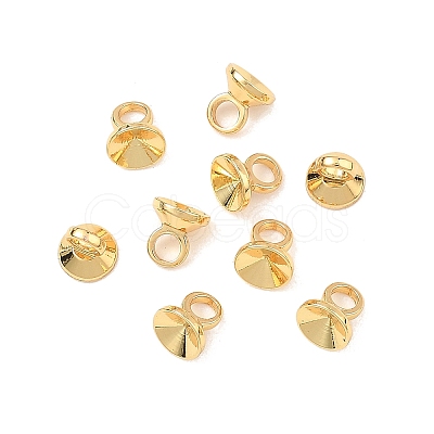 SHEGRACE Brass Bead Cap Bails XGRQ1U791-375G-1