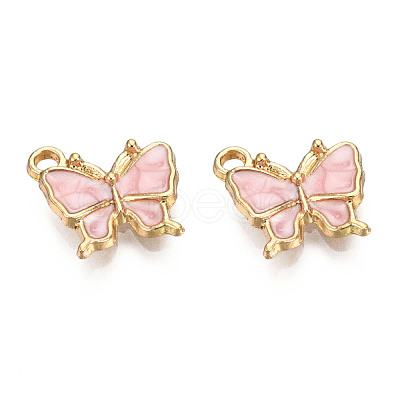 Light Gold Plated Alloy Charms X-ENAM-T009-03E-1