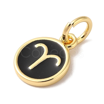 Real 18K Gold Plated Brass Enamel Charms KK-L216-001G-J01-1