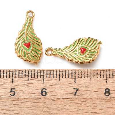 304 Stainless Steel Enamel Pendants STAS-Z193-06G-04-1