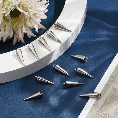 12Pcs 304 Stainless Steel Pendants STAS-LP0001-35-1