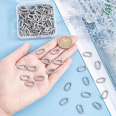 100Pcs 304 Stainless Steel Open Jump Rings STAS-PH0004-41-1