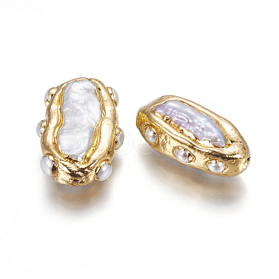 Natural Baroque Pearl Keshi Pearl Beads PEAR-F010-10G-1