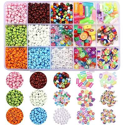 995Pcs Beads & Charm & Link Kit for DIY Jewelry Making DIY-SZC0005-69-1